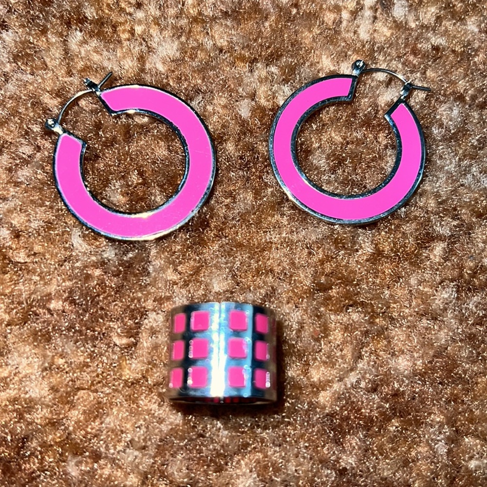 Earring ring set costume jewelry